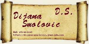 Dijana Smolović vizit kartica